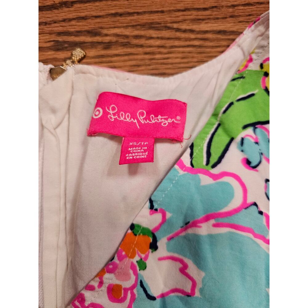 Lilly Pulitzer Floral Sleeveless Tank Top XS Pink Tropical Print Resort Wear - Picture 5 of 5